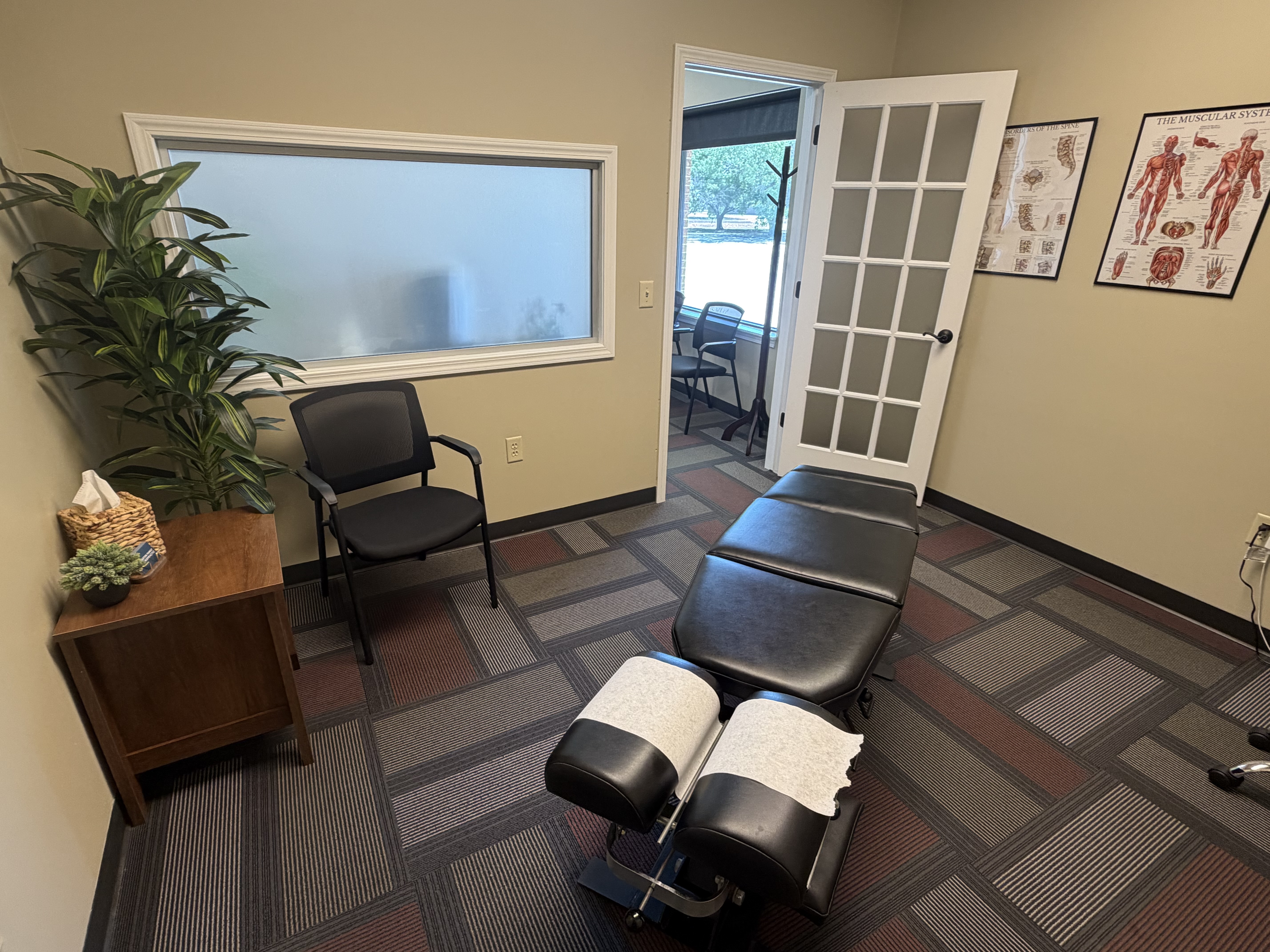 Chiropractic treatment room